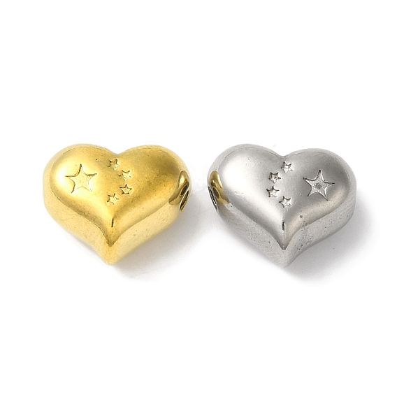 304 из нержавеющей стали бусы, Сердце звездочкой