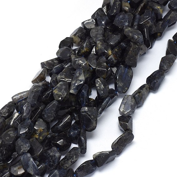 Natural Cordierite/Iolite/Dichroite Beads Strands, Nuggets