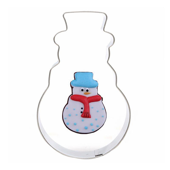 304 Stainless Steel Christmas Cookie Cutters, Cookies Moulds, DIY Biscuit Baking Tool, Snowman