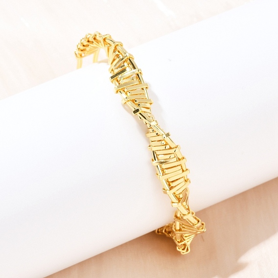 Витые латунные браслеты-манжеты для женщин, стойки покрытие, долговечный, без кадмия и без свинца