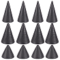 12Pcs 3 Style Wooden Finger Ring Display Stands, Cone Shaped
