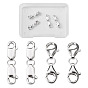 4 Sets 2 Styles Double 925 Sterling Silver Lobster Claw Clasps