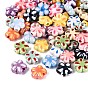 Handmade Porcelain Beads, Bright Glazed Porcelain, Flower