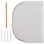 6Pcs Nylon Fabric, for Wig Practice Net Accessories, with 1Bag Stainless Steel Lace Wig Needle Tools