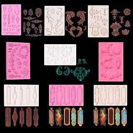 DIY Silicone Molds, Fondant Molds, Resin Casting Molds, for Chocolate, Candy, UV Resin & Epoxy Resin Craft Making