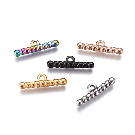 Ion Plating(IP) 304 Stainless Steel Toggle Clasps Parts, Ion Plating(IP), Bar