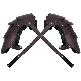 1 шт. средневековые наплечники из искусственной кожи, ретро-реквизит для косплея, со сплавочной фурнитурой