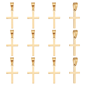 12 шт. ионное покрытие (ip) 304 подвески из нержавеющей стали, для изготовления ювелирных изделий, крестик