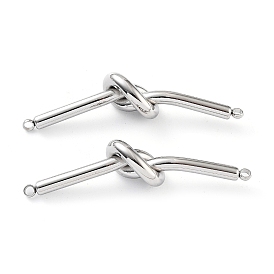 201 Stainless Steel Connector Charms, Knot Links
