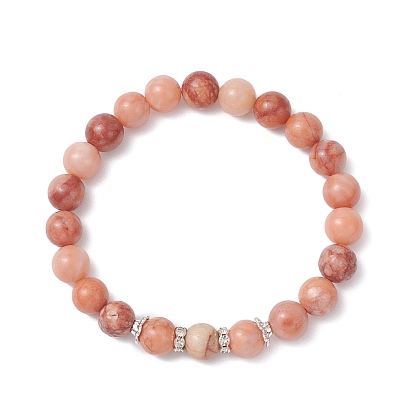 Браслеты из натуральных бусин авантюрина для женщин, круглые