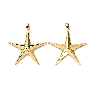 Латунные подвески, звезда, стойки покрытие, долговечный, без свинца и без кадмия