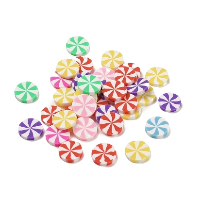 Ручной полимерной глины кабошонов, плоско-круглые