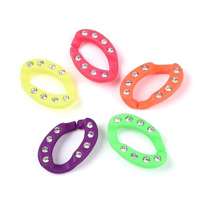 Непрозрачные акриловые кристаллы со стразами, окрашенные распылением, разъемы для быстрой связи, для изготовления бордюрных цепей, твист