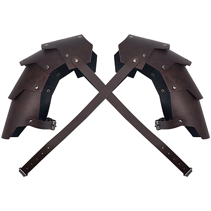 1 шт. средневековые наплечники из искусственной кожи, ретро-реквизит для косплея, со сплавочной фурнитурой