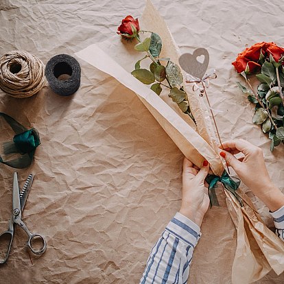 Ручной ротанга из железной проволоки, цветочная обвязка проволочной оберткой, для цветочных букетов, подарочная коробка