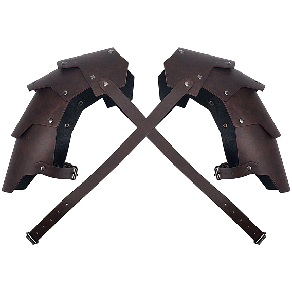 1 шт. средневековые наплечники из искусственной кожи, ретро-реквизит для косплея, со сплавочной фурнитурой