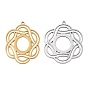 Filigree 304 Stainless Steel Pendants, Laser Cut, Flower Charms