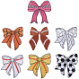 7 шт 7 стили полиэстер вышивка утюгом на одежде заплатки, аксессуары для костюма, аппликация, бантом