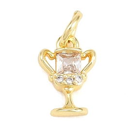 Латунные микропаве прозрачные кубические циркониевые подвески, трофейные подвески, долговечный, стойки покрытие, без свинца и без кадмия