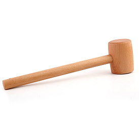 Beechwood Leather Carving Hammer Mallet, with Waxed, for Sew Leather Craft Tool