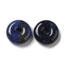 Natural Lapis Lazuli Dyed Charms, Donut/Pi Disc Charms