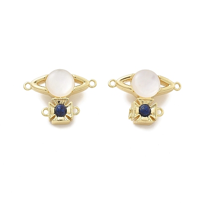 Магнитные застежки из латуни, кошачьего глаза и натурального лазурита, без кадмия, без никеля и без свинца, глаз и крест