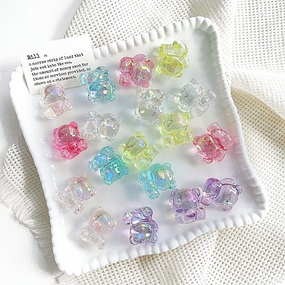 Непрозрачные акриловые бусины, медведь