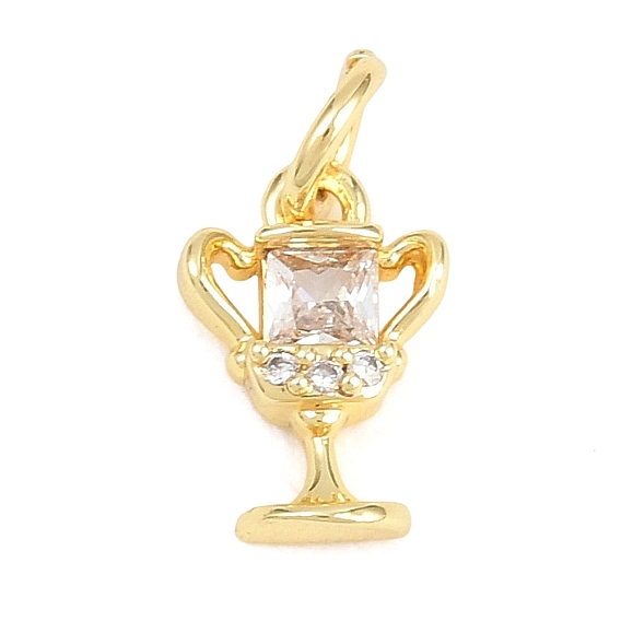 Латунные микропаве прозрачные кубические циркониевые подвески, трофейные подвески, долговечный, стойки покрытие, без свинца и без кадмия