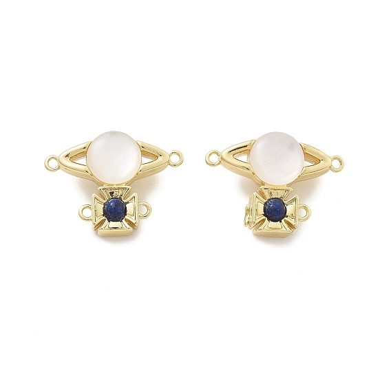 Магнитные застежки из латуни, кошачьего глаза и натурального лазурита, без кадмия, без никеля и без свинца, глаз и крест