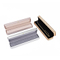 PU Leather Necklace Gift Boxes, with Iron & Plastic Imitation Pearl Button and Velvet Inside, for Wedding, Jewelry Storage Case