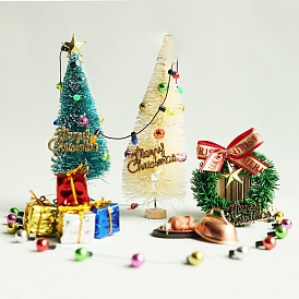 Ornements miniatures de Noël en plastique, accessoires de maison de poupée micro paysage, faire semblant de décorations d'accessoires