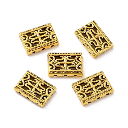 Tibetan Style Alloy Multi-Strand Links, Rectangle