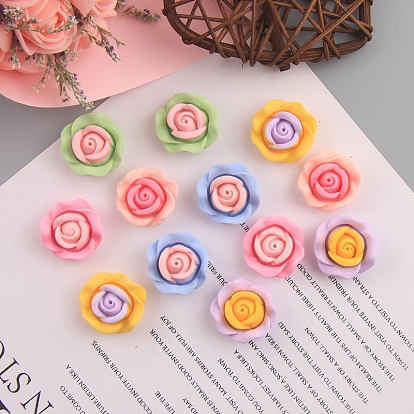 Opaque Resin Cabochons, Rose