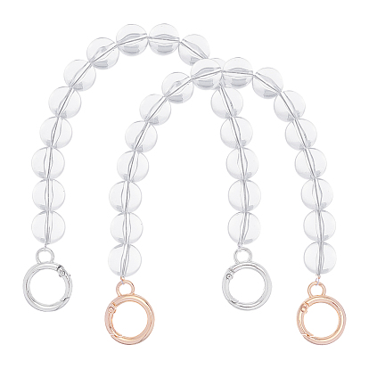 2 шт 2 цвета ручки для пакетов из акрила, с литыми пружинными кольцами, аксессуары для замены ремней для сумок