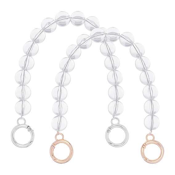 2 шт 2 цвета ручки для пакетов из акрила, с литыми пружинными кольцами, аксессуары для замены ремней для сумок