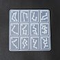 Twelve Constellations Rectangle Pendants Silicone Molds, Resin Casting Molds, for UV Resin, Epoxy Resin Jewelry Making