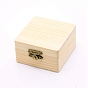 Pinewood Box, Flip Cover Box, with Iron Clasp, Rectangle