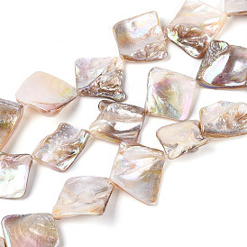 Нити бусин из натуральных пресноводных ракушек цвета ab, самородки