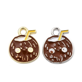 Подвески из сплава кокосовой воды, с эмалью, стойки покрытие, без кадмия, без никеля и без свинца