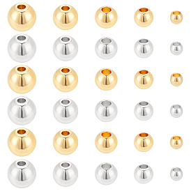 300шт. 2 цвета 5 размеры стойка покрытие латунные бусины, долговечный, круглые