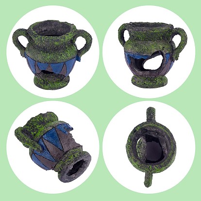 Fish Tank Cave Ornaments, Artificial Hideaway Cave for Fish Tank, Fish Hiding Cave, for Betta, Small Lizard to Play Hide & Rest Miniature Fairy Garden
