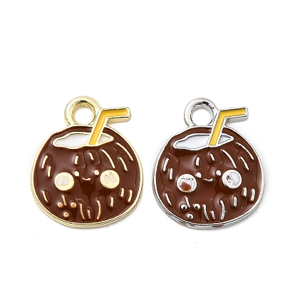 Подвески из сплава кокосовой воды, с эмалью, стойки покрытие, без кадмия, без никеля и без свинца