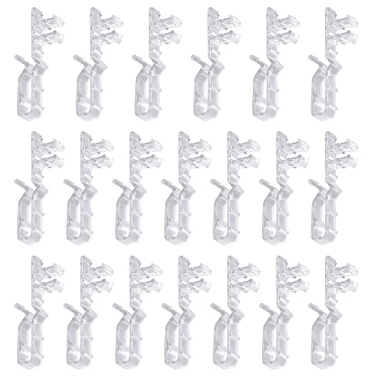 20Pcs PC Plastic Curtain Overlay Clips, Curtain Orbit Clips