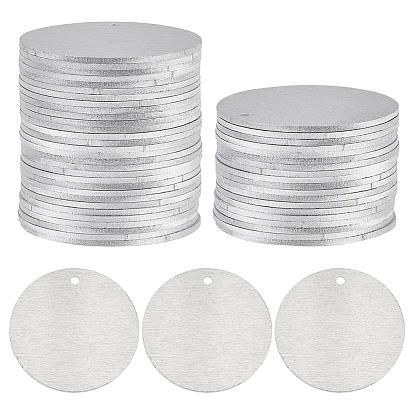 30шт. алюминиевые подвески, плоско-круглые