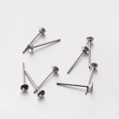 304 Выводы серьги из нержавеющей стали шпилька, 3 мм, штифты : 0.6 мм