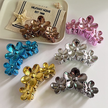 Пластиковые цветок кулачковые зажимы для волос, аксессуары для волос для женщин и девочек