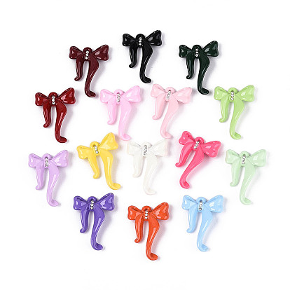 Акриловые подвески краскораспылительные, бантом, со стразами, без кадмия, без никеля и без свинца