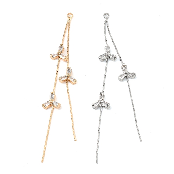 Латунные микро проложить кубического циркония большие кулоны, лист