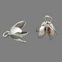 Brass Cup Pearl Peg Bails Pin Pendants, For Half Drilled Beads