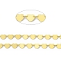 Handmade Brass Heart Link Chains, Soldered, Cadmium Free & Nickel Free & Lead Free, with Spool